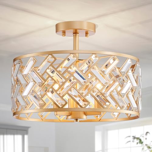Lustre en cristal haut de gamme plafonnier doré chic SHRINE LIGHTING
