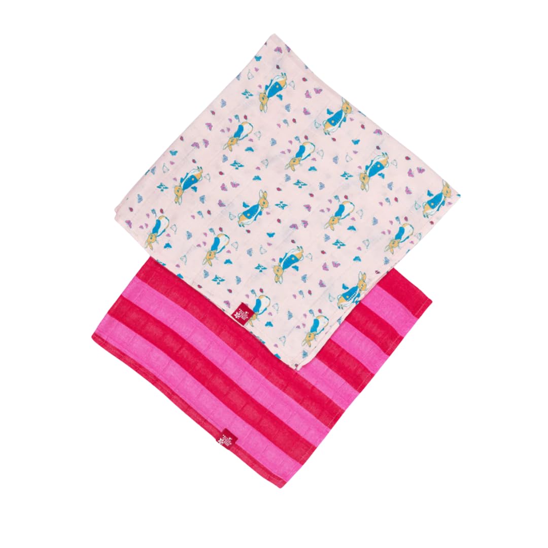 Blade & Rose Pink | Peter Rabbit Love Summer 2 Pack Muslin Squares