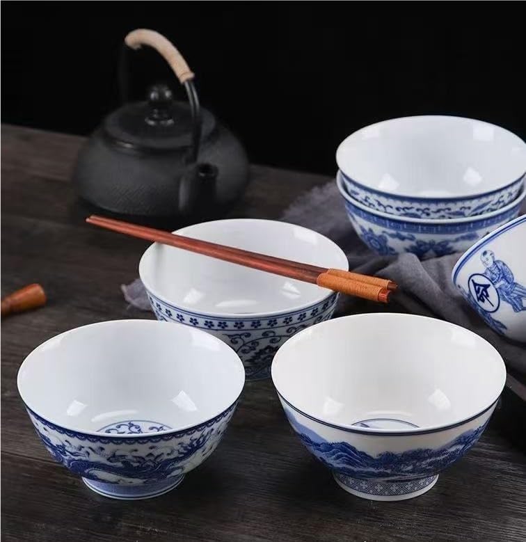 Ancient Porcelain Bowl,Ceramic Bowls,Caliber 13.8cm high 7cm Foot Bowl Jingdezhen Bone China Rice Household Cutlery