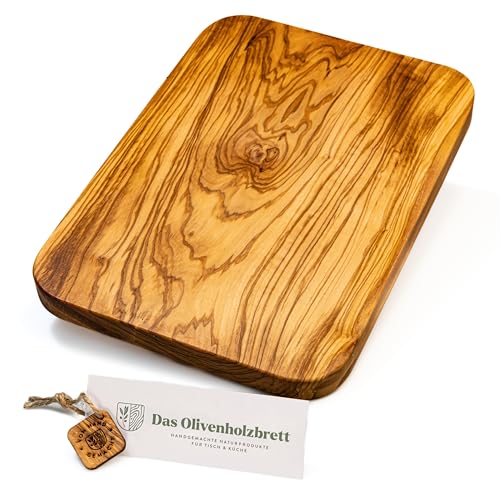 La Tabla de Cortar, Redondeados Esquina de Madera de Olivo - 35cm