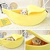 WXBDD-Cute-Banana-Bed-House-Super-Soft-Pet-Kennel-Dog-Warm-Sleeping-Basket-Kitten-Comfort-Cushion-For-Cats-Portable-Cozy-Cave-Color-black-JoJos-Bizarre-Adventure1-Size-X-Large WXBDD Cute Banana Bed House: Super Soft Pet Kennel for Cats and Dogs