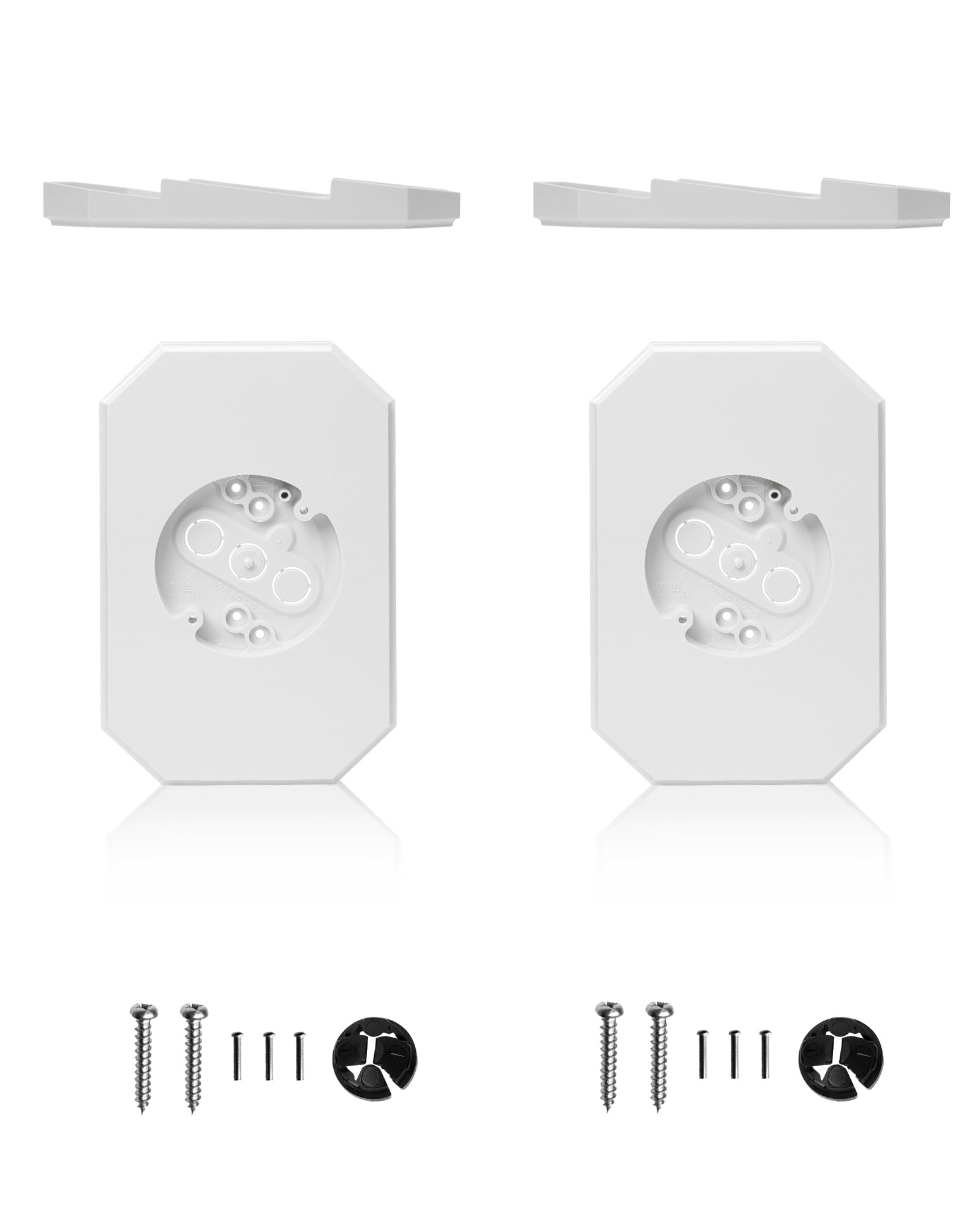 Siding Mounting Kit with Built-in Box, Lamp Mounting Block for 1/2 inch Lap Double Siding (2 Pack)