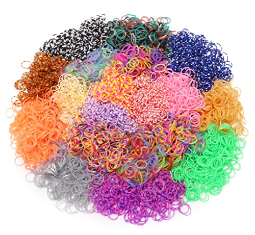 Toyland® 6000 Mixed Loom Band Recharges - 20 Paquets de 300 - Motifs Assortis