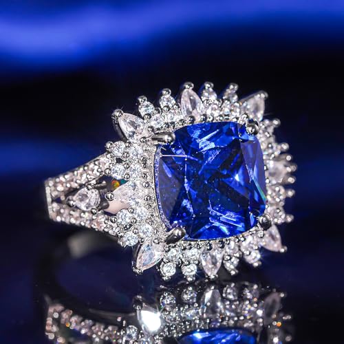 Gorgeous Bright Cubic Zirconia Rings for Women Luxury Anniversary Party Jewelry Accessories3
