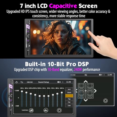 7 Inch Wireless CarPlay Stereo