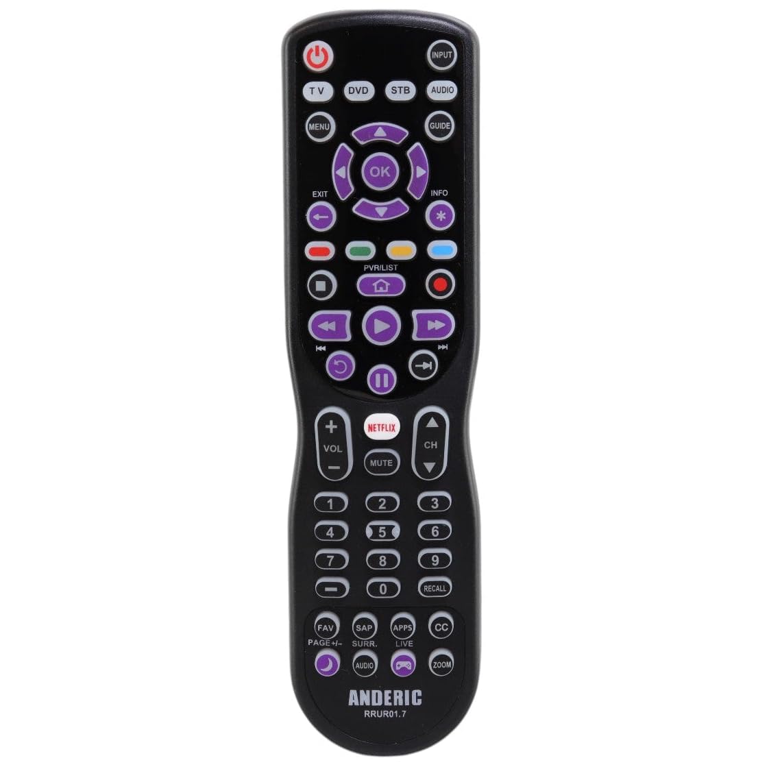 Anderic RRUR01 Universal Remote Control