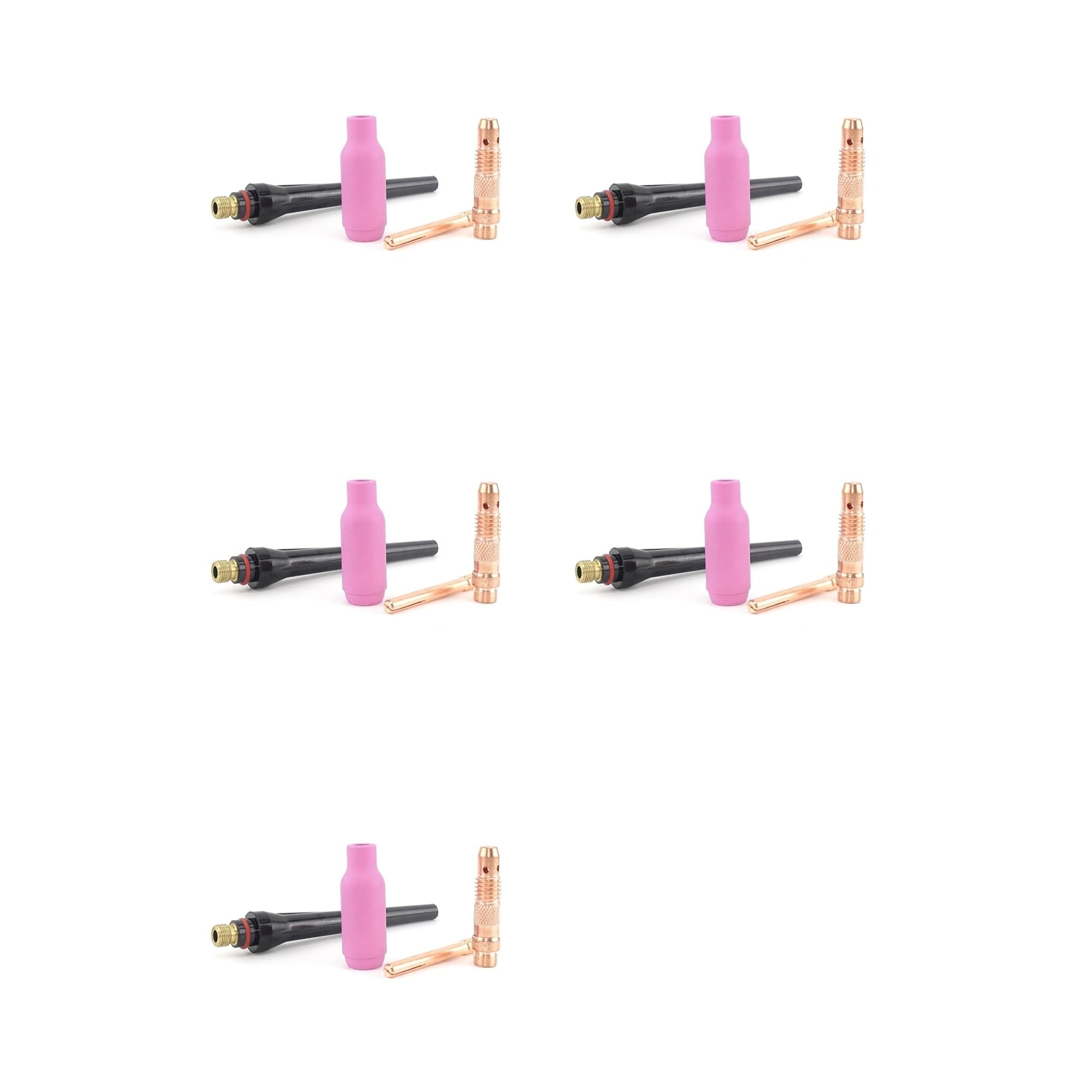 Kueohse 20Pcs For Wp26 Wp17 Wp18 Tig Welding Torch Consumables Electrodes Collet Tip Alumina Nozzle Cup Cap