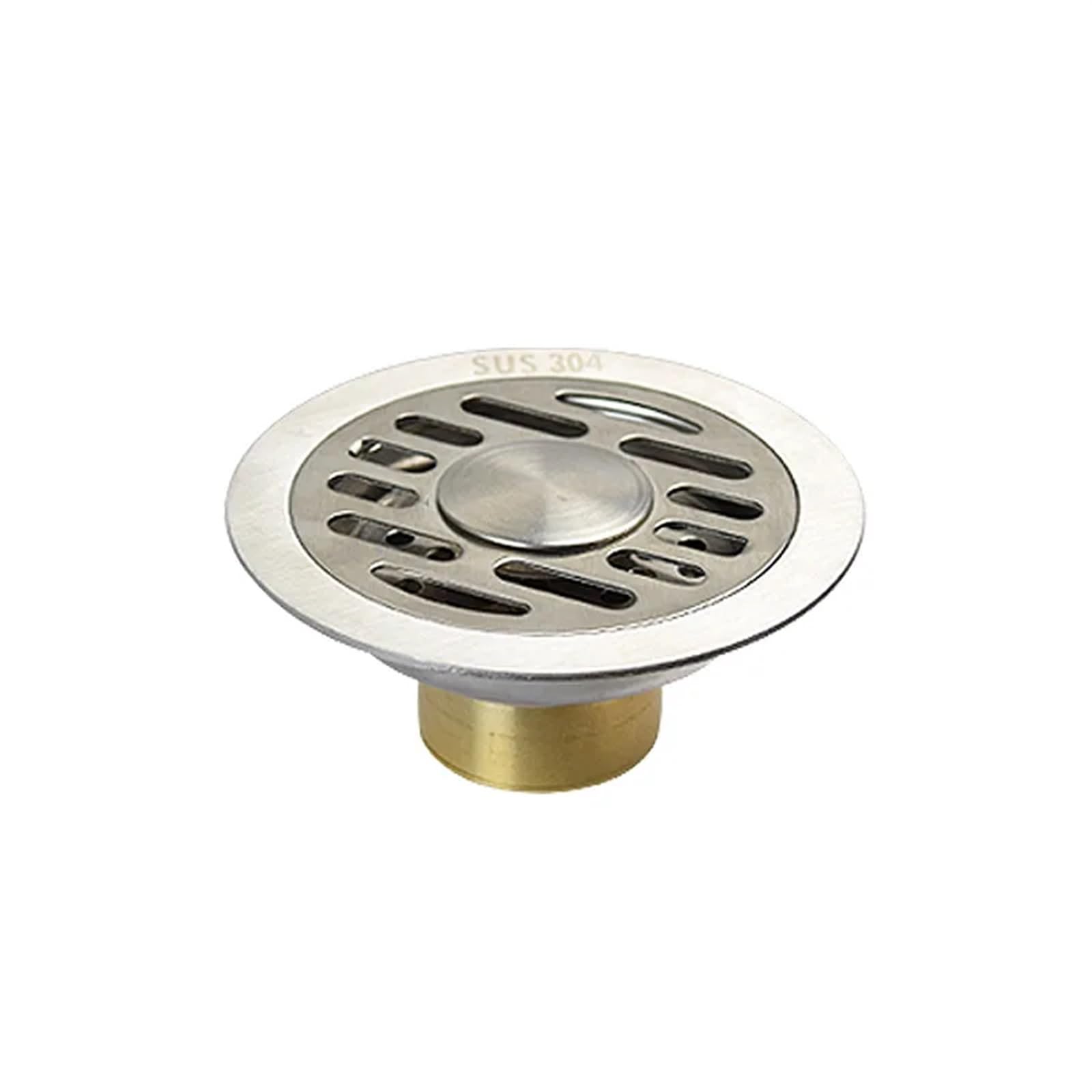 Drain de Sol de Salle de Bain Rond de 4 Pouces 9,8 cm 304 en Acier Inoxydable Grille de vidange de Salle de Bain Drain de déchets de Cuisine Accessoire de Salle de Bain 1 pièces(C)
