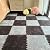 12Pcs Interlocking Carpet Tiles,12"x 12" Plush Interlocking Foam Carpet Tiles with Border,Fluffy Play Mat Floor Tiles Thick Padded Squares Foam Tiles for Playroom Decor (Grey+Black)