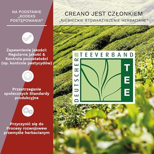 Creano, zestaw upominkowy w drewnianej skrzynce na herbatę, 12 kwitnących herbat w 9 rodzajach białej i czarnej herbaty