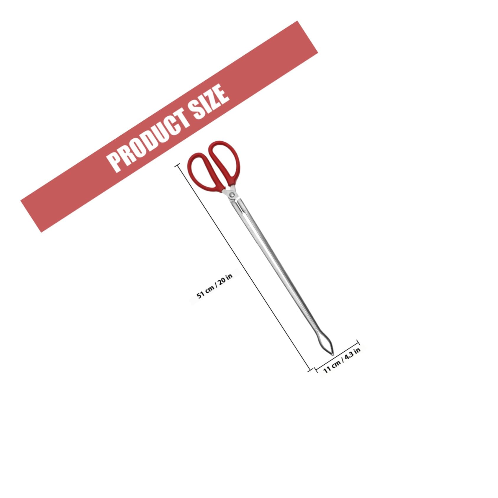 FOMIYES Pinzas Largas De Acero Inoxidable 2 Piezas (38 Cm y 51 Cm) Para Recoger Basura y Manipular Cangrejos, Anguilas y Peces De Barro, Herramienta Multiusos Para Exteriores, Jardinería y Pesca