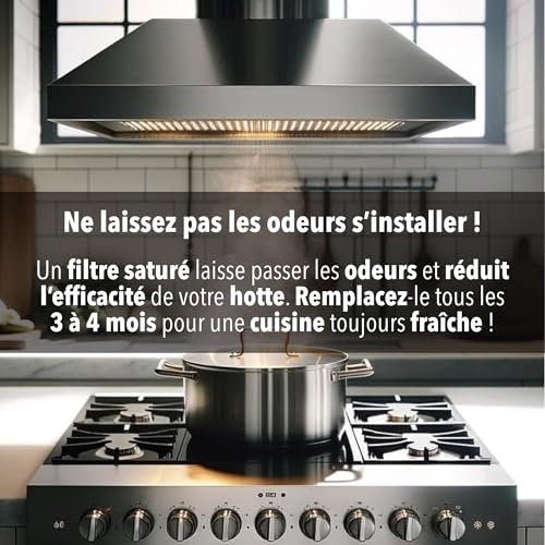 Solution Ahead - 1 Filtre Anti-Odeur au Charbon Actif pour Hotte, Compatible avec Type 303, NYTTIG FIL 558, CHF303, FAT303, AMC895 – vue 5