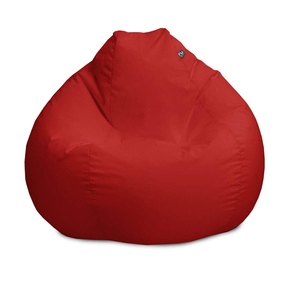 rucomfy Beanbags Extra Large Outdoor Slouchbag Adult Bean Bag Chair. Water Resistant, Durable & Machine Washable. Arrives Filled - 80 x 110cm (Beanbag Only, Red)