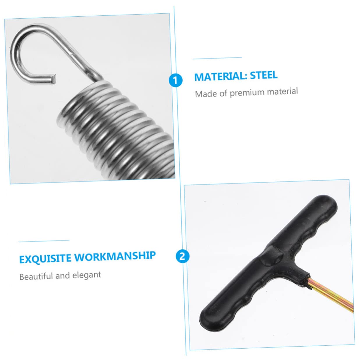 Feder aus Stahldraht schnappschäkel federhaken Trampolin Sprungfedern trampolinfedern Stahlfeder Druckfedern Spannungsfeder Trampolin spannfeder Verzinkter Stahldraht Silver
