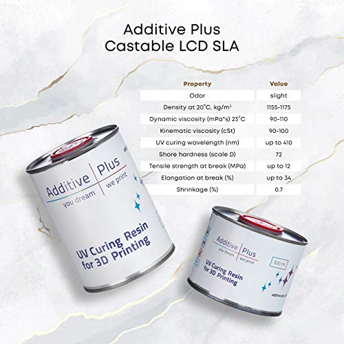 Additive Plus You Dream We Print CASTABLETRANSL-1000 Additive Plus Castable Resin Jewelry Liquid Casting/Wax Resin For Lcd 3D Printer thumb #5