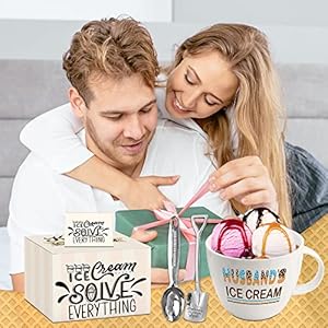 Husbandgiftsvalentinesdaygiftsforhusbandbirthdaygiftvalentinesforhusbandfromwifehusbandicecreambowlwithscoopshovelspoonset  Urban Country Home Decor Husband gifts valentines day gifts for husband birthday gift valentines for husband from wife husband ice cream bowl with scoop shovel spoon set  urban country home decor