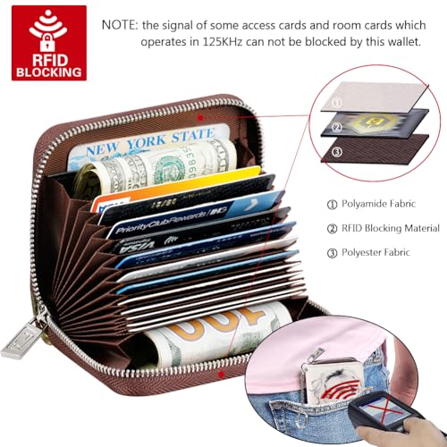 Image of FurArt Zipper Wallet Women RFID Credit Card Holder keychain Wallet