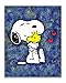 Snoopy Starry Night - The Peanuts Gang Art Prints - On The Doghouse, with Friends Woodstock and Charlie Brown - Our Classic Animation Kids Wall Decor Deluxe Poster Collection - Set of 3 8x10 Photos