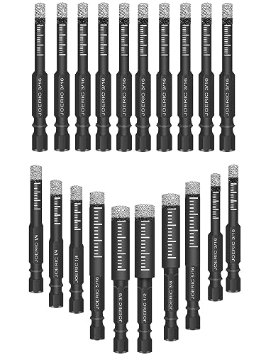 Set de 10 brocas de diamante secas, hexagonal miniatura 1