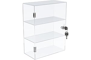 DuvinDD Premium Acrylic Display Case with Lock for Home and Office