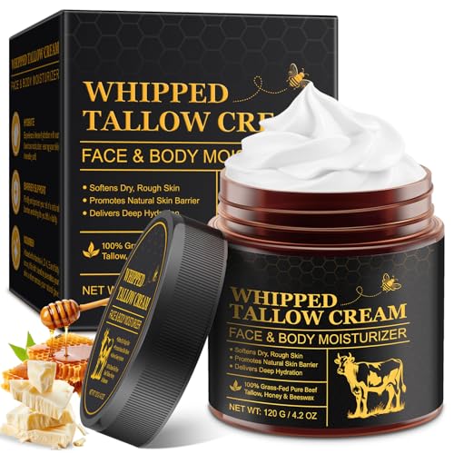 Beef Tallow for Skin Care Beef Tallow and Honey Balm All-Natural Ingredient Moisturizer for Face & Body Skin Care