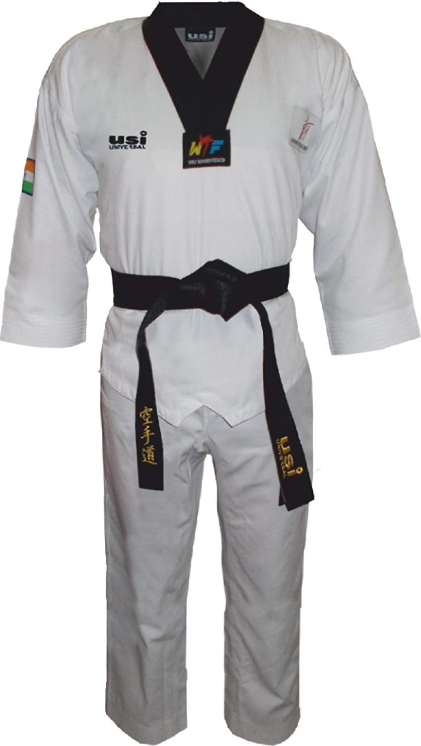 USI UNIVERSAL THE UNBEATABLEUSI Novice Teakwondo Fighter Uniform Martial Arts Dress for Men Top & Pant