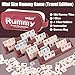 Smilejoy Mini Rummy Cube 4 Players Edition,Travel Rummy Game Set with Portable Canvas Bag,Classic Board Game for Adults and Kids |106 Tiles | 4 Playing Racks |1 Dice | (2-4 Player)