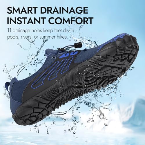 Image of ATHMILE Water Shoes for Women Men River Aqua Shoes Barefoot Sport Quick-Dry Adult Swim Shoes for Beach Lake Pool Hiking Surfing Kayaking Camping Size | Quick Dry Non-Slip Wide Toe Box Shoes for River Kayak Fishing Lake Cruise Vacation Outdoor Water Activities