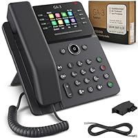 GEQUDIO GA-3 Festnetztelefon Schnurgebunden Anrufbeantworter Farbdisplay Tischtelefon für alle Anschlüsse FritzBox Speedport TAE Hybrid IP Deutsche Anleitung USB EU-Version
