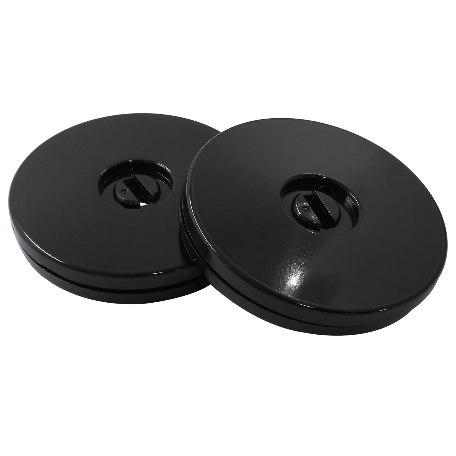 4 platos giratorios acrílicos Lazy Susan de 3 pulgadas, organizador de plato giratorio negro, base giratoria redonda para estante de especias, mesa, pasteles, decoración de galletas 4