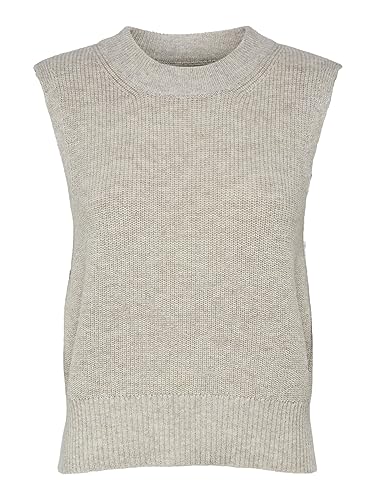 ONLY Damen Damestrui Parijs beige gemêleerd Pullunder, Pumice Stone, S EU