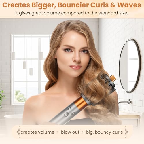 Image of Upgraded Large Round Volumizing Brush for Dyson Airwrap HS01 /05 /08 Attachments, Bigger Round Brush Attachment Compatible with Airwrap Accessory for Dry Fast Smooth Add Big Volume