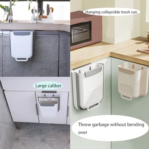 Caneca plegable de plástico blanca para cocina y baño miniatura 2