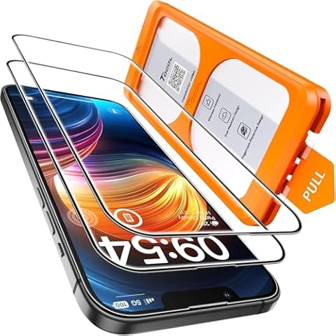 TOCOL for iPhone 12 Pro Max Screen Protector [9H Hardness] [Military Grade Shatterproof] HD Tempered Glass for iPhone 12 Pro Max Full Coverage Screen Protector, Easy Installation, 2 Pack Cover
