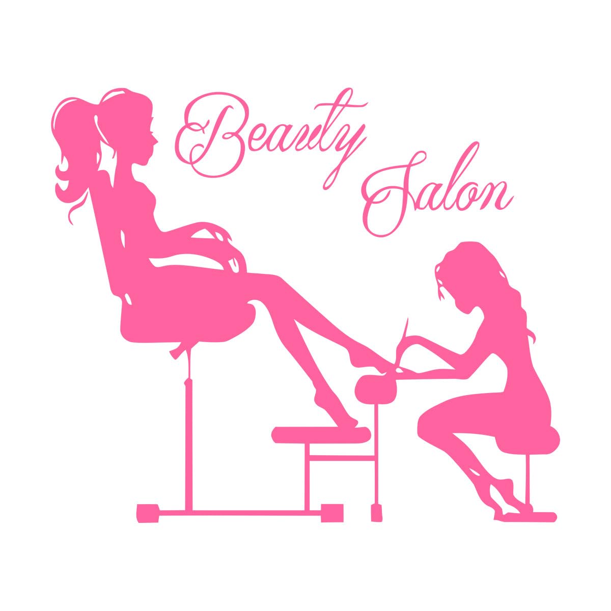 Pedicure Wall Decals Nails Studio Decoration Fashion Girl Nails Manicure Wall Art Sticker Remoavble Interior Design Art Small - 36x42cm โ image 1