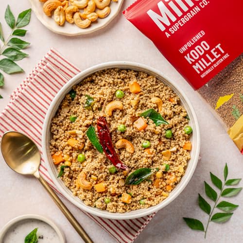 Image of Mille Kodo Millet Whole Grain | Kodra /Varagu | Ideal for Fasting | Unpolished, Toasted, No Soaking Required Gluten Free | High Plant Protein and Fibre | Ideal for Iron Deficiency | Just cook for 10 minutes | High Grade Whole Grain | 500g