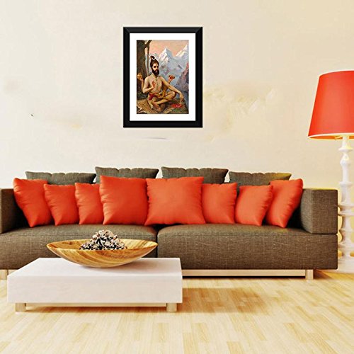 Image of Tallenge - Raja Ravi Varma Painting - Shiva as Dakshinamurthy - Large Framed Print (21x 30 inches)