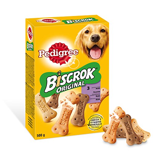 Biscrock Kekse für Hunde, zum Verwöhnen, 500 g, 12er-Pack