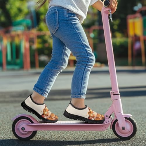 Kids Tennis Shoes Slip On Boys Girls Loafers Lightweight Non Slip Soft Casual Walking Running Shoes Outdoor Sneakers Black Sole Size 11-154