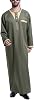 GladThink Mens Arab Thobe With Long Sleeves