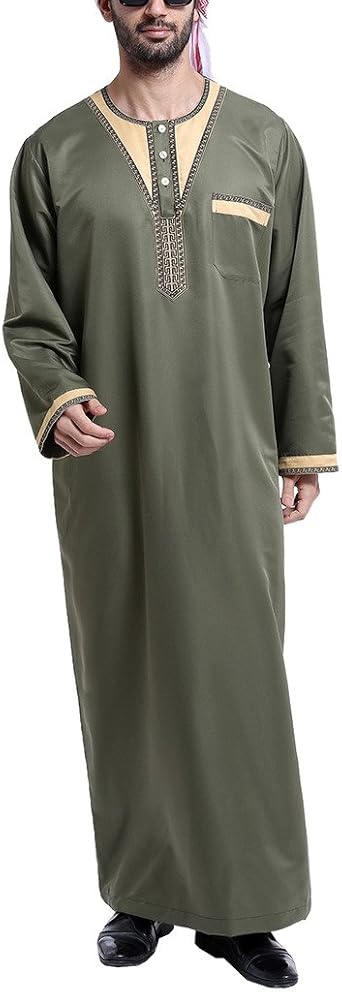 Men's Arab Thobe With Long Sleeves