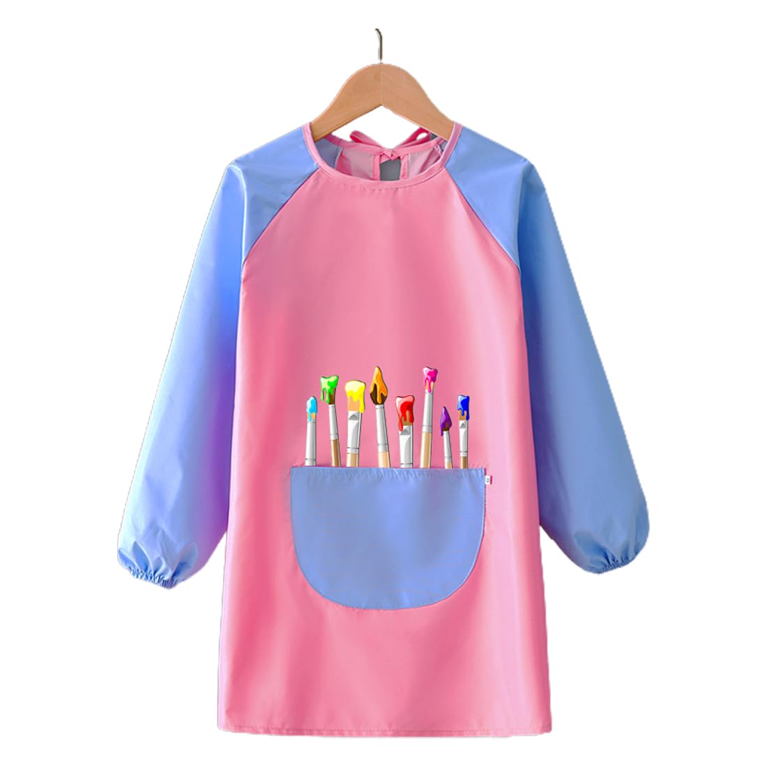 Delantal de Pintura Impermeable para Niños y Niñas de 4 a 12 Años, Con Mangas para Pintar, Manualidades y Cocina
