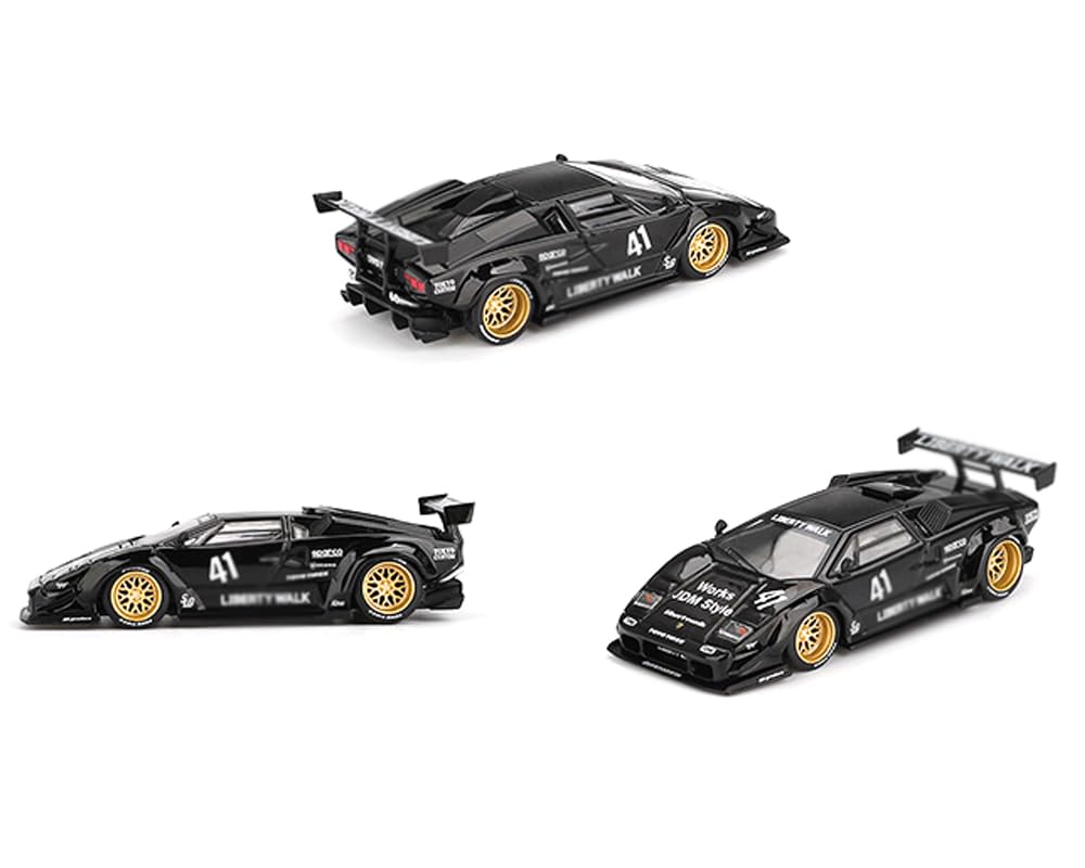 MINI GT Countach LB Works – Black 1/64 Diecast Model Car MGT01081
