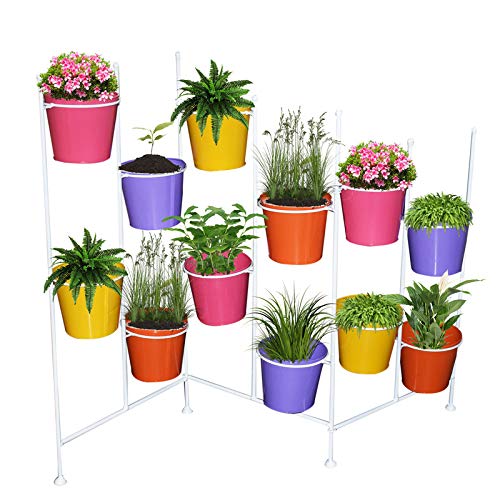 ascent homes Metal Foldable Stand with Pot Holder, Multicolour, Standard, 1 Piece (B08THF649G) Amazon Price History, Amazon Price Tracker