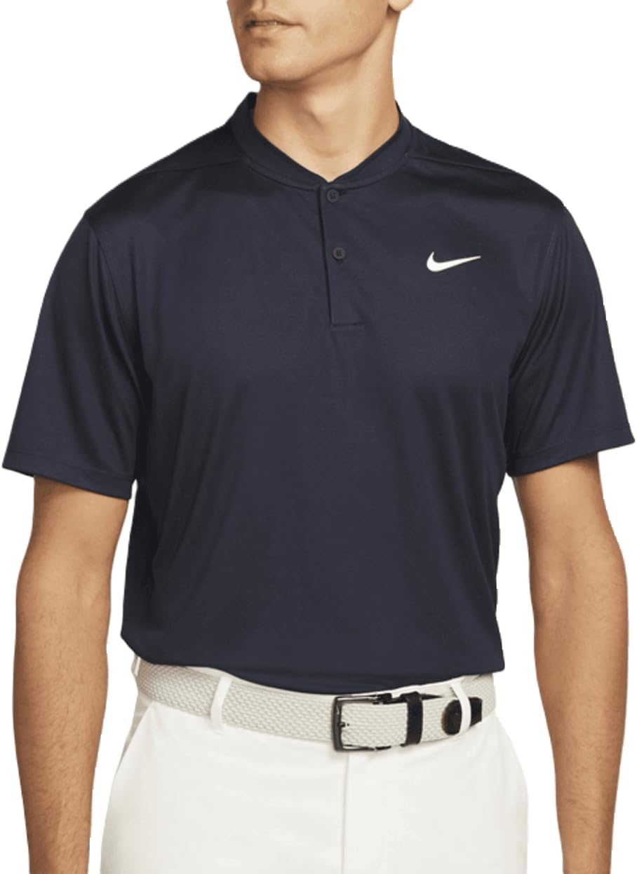 Nike Men's Dri-fit Victory Blade Polo Obsidian | White Small - Image 3