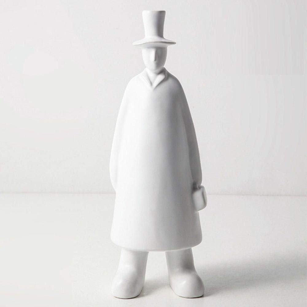Sculpture d'intérieur Céramique Mr. Hat Man pour sublimer votre salon ou terrasse ombragée