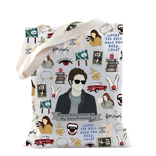 TSOTMO Sac fourre-tout Vampire Merch Twilight inspiré du film d'horreur Edward Cullen pour les fans de Robert, Sac fourre-tout Very Presence, medium