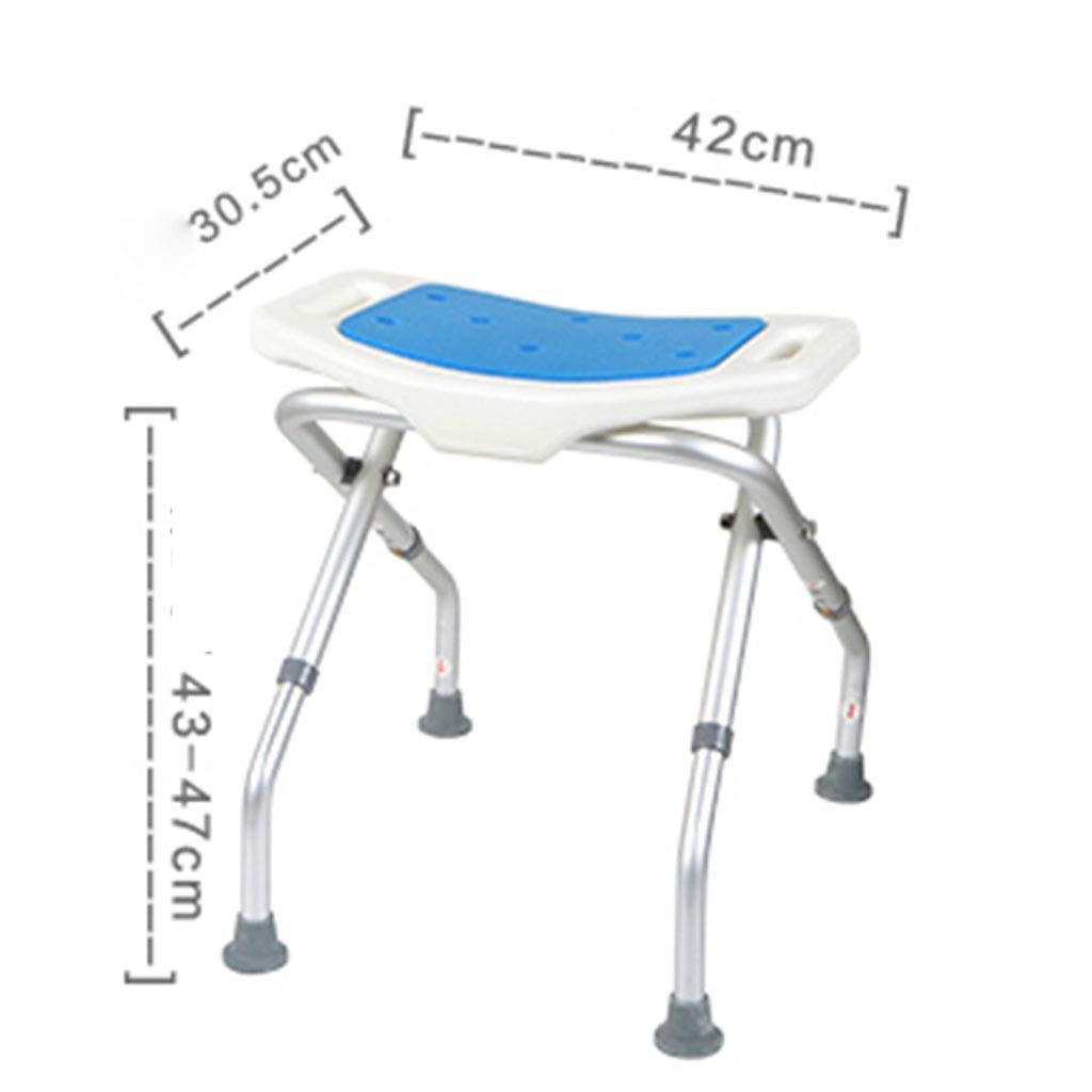 Foldable Shower Stool Shower Seat Bathroom Stool - Shoe Stool and Rest Stool Aluminum Frame for Elderly Disabled Shower Stool Shower Seat Shower Seats and Stools