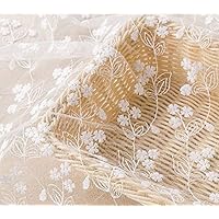 ホワイトレース生地 花柄 約168cm x 125cm ホワイトレース生地 花柄 約168cm x 125cm Amazon | 花柄刺繍
