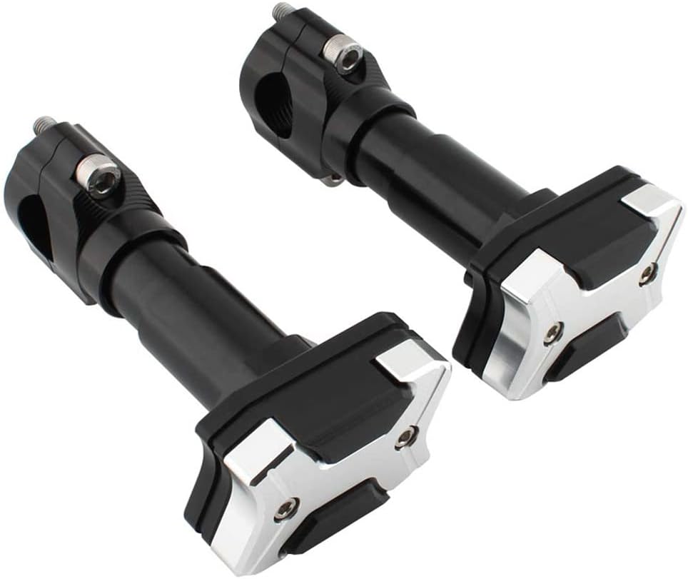 Chcury1 22-30mm damper diameter Universal Motorcycle Frame Protector, Universal Motorcycle Frame Sliders, Bar Crash Guard Frame Protector (Silver)